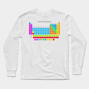 Vibrant HD Periodic Table with 118 Elements Long Sleeve T-Shirt